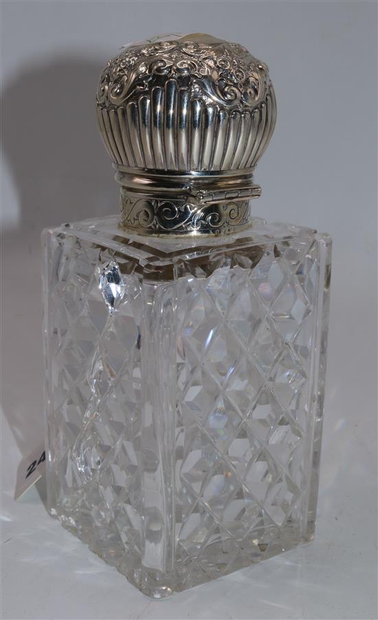 Silver mounted scent bottle